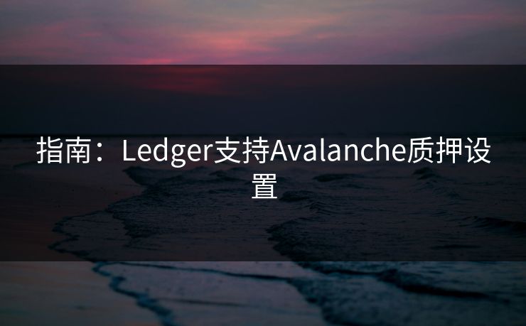 指南：Ledger支持Avalanche质押设置
