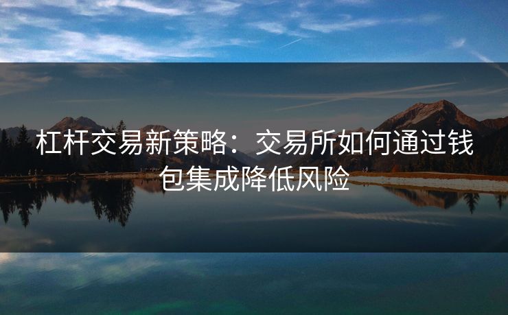 杠杆交易新策略：交易所如何通过钱包集成降低风险