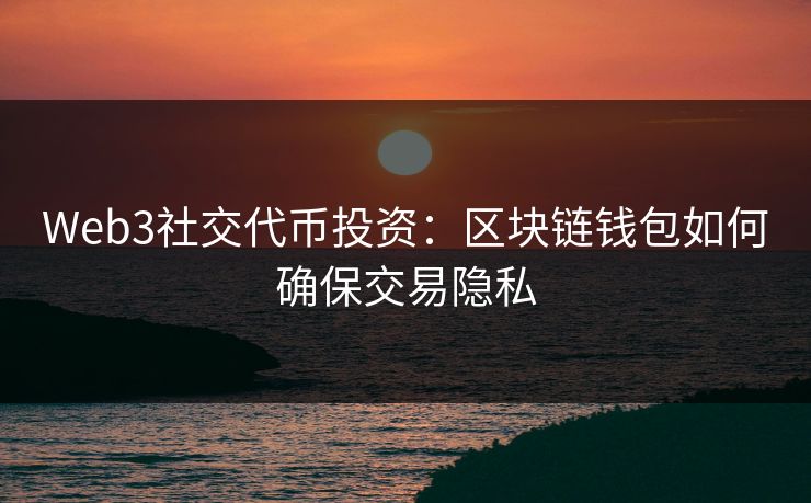 Web3社交代币投资：区块链钱包如何确保交易隐私