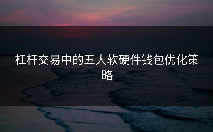 杠杆交易中的五大软硬件钱包优化策略